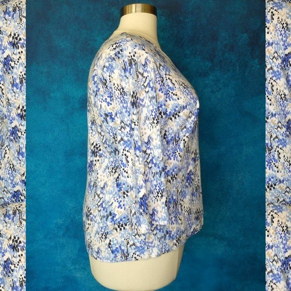 Karen Scott Geo Print Top 2XL - Picture 6 of 7